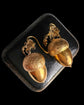VICTORIAN LARGE 9CT GOLD ACORN EARRINGS