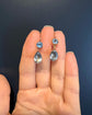 EARLY 19TH CENTURY LIGHT BLUE PASTE DOUBLE DROP EARRINGS