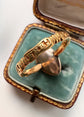 GEORGIAN DOVE & DOUBLE HEART NAVETTE SEPIA RING