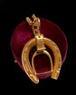19TH CENTURY HORSESHOE & STIRRUP 18CT GOLD PENDANT