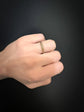 GEORGIAN 15CT GOLD OUROBOROS SPLIT RING