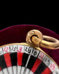 VINTAGE DOUBLE SIDED ROULETTE & PLAYING CARD DISC PENDANT