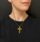 GEORGIAN FACETED PASTE CROSS PENDANT