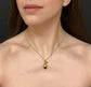 MID 19TH CENTURY GARNET & HIGH CARAT GOLD ACORN PENDANT