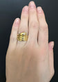 VICTORIAN 18CT GOLD & DIAMOND COILED SNAKE RING