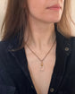 VICTORIAN PLATINUM & 15CT GOLD STIRRUP PENDANT