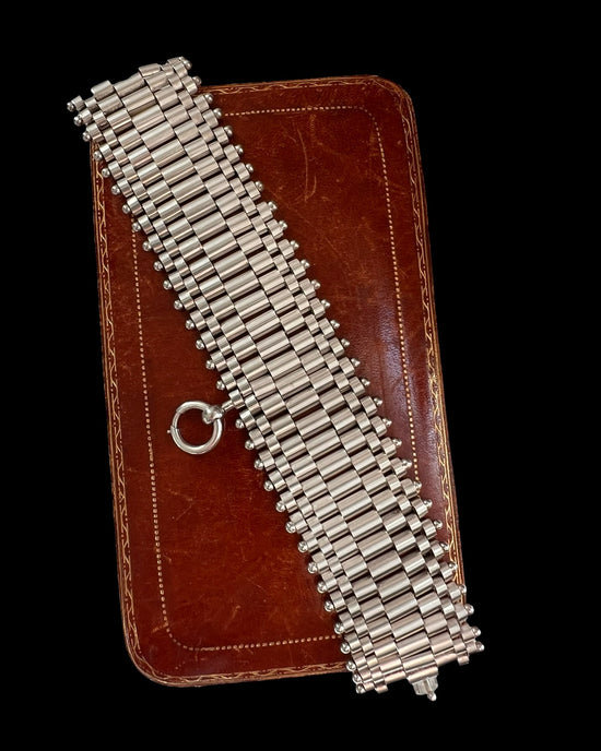 ANTIQUE WIDE SILVER BANGLE