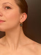VICTORIAN 15CT GOLD SNAKE & AGATE EARRINGS