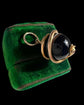 VICTORIAN 15CT GOLD COILD SNAKE & AGATE PENDANT