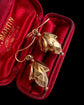 VICTORIAN FACETED GOLD ACORN EARRINGS