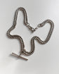 ANTIQUE SILVER SNAKE LINK ALBERT CHAIN