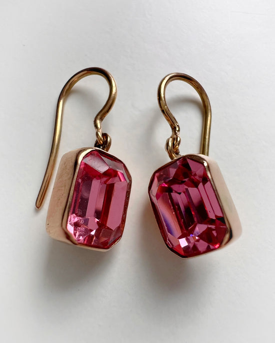 19TH CENTURY PINK PASTE EARRINGS