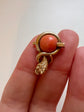 VICTORIAN CORAL & 9CT GOLD SNAKE PENDANT