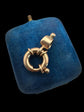 VICTORIAN 9CT GOLD BOLT RING WITH ORIGINAL BAIL