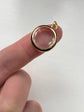 19TH CENTURY FACETED GLASS & ENAMEL 18CT GOLD LOCKET