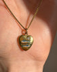 VINTAGE ZODIAC ‘PISCES’ DOUBLE FISH HEART PENDANT