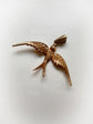 A 9CT GOLD & PEARL SWALLOW PENDANT