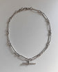 ANTIQUE SILVER PAPERCLIP ALBERT CHAIN