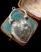 VICTORIAN SILVER PUFFY HEART PADLOCK