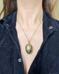 ANTIQUE SILVER GILDED EGG PENDANT
