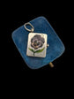 VICTORIAN ENAMEL PANSEY SILVER BOOK PENDANT