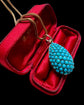 VICTORIAN LARGE TEARDROP PAVÉ TURQUOISE PENDANT