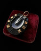 VICTORIAN CARVED ONYX HORSE HOOF PENDANT