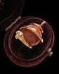 VICTORIAN 15CT GOLD COILED SNAKE & GOLDSTONE SPHERE PENDANT