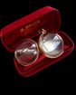 ANTIQUE ROCK CRYSTAL & 9CT GOLD SPHERE LOCKET