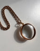 ANTIQUE LARGE 15CT GOLD & CRYSTAL LOCKET