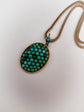 VICTORIAN PAVÉ TURQUOISE OVAL PENDANT