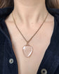 LARGE VICTORIAN HEART GLASS LOCKET PENDANT