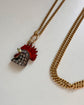 VICTORIAN DIAMOND & ENAMEL COCKEREL PENDANT