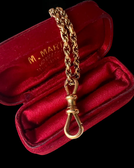VICTORIAN 9CT GOLD DOUBLE DOG CLIP