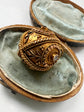 ARCHEOLOGICAL REVIVAL 15CT GOLD & GEM SET SPHERE PENDANT