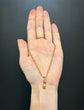 GEORGIAN 15CT GOLD HAND WITH DIAMOND PENDANT