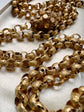 GEORGIAN HIGH CARAT GOLD STAR LINK CHAIN