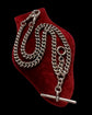 ANTIQUE CLASSIC SILVER CURB ALBERT CHAIN