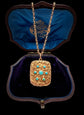 VICTORIAN TURQUOISE & AMETHYST VINAIGRETTE PENDANT