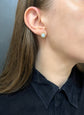 ANTIQUE 15CT GOLD SNAKE & OPALINE EARRINGS