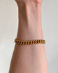 ANTIQUE FRENCH 18CT GOLD REEDED CURB BRACELET