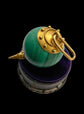 ETRUSCAN REVIVAL MALACHITE SPHERE PENDANT