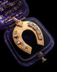 VICTORIAN DIAMOND & 15CT GOLD HORSESHOE PENDANT