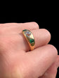 ANTIQUE DIAMOND & EMERALD FLUSH SET RING
