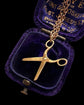 VINTAGE 9CT GOLD SCISSORS PENDANT