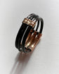 VICTORIAN ELEPHANT HAIR & GOLD MULTI BAND RING
