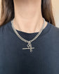 ANTIQUE CHUNKY SILVER DOUBLE ALBERT CHAIN