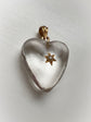 SUPERSIZED CHUNKY VICTORIAN ROCK CRYSTAL HEART PENDANT