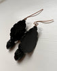 VICTORIAN WHITBY JET ACORN EARRINGS