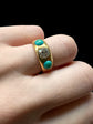 VICTORIAN CHUNKY DIAMOND & TURQUOISE RING